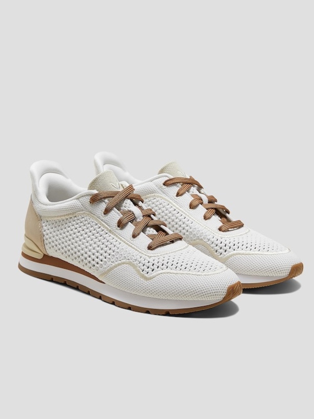 Vivaia Allday Mesh Sneakers Slip On White Buff Beige Size 8 (39) - Picture 10 of 11